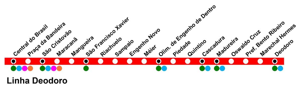 Térkép SuperVia - Line Deodoro