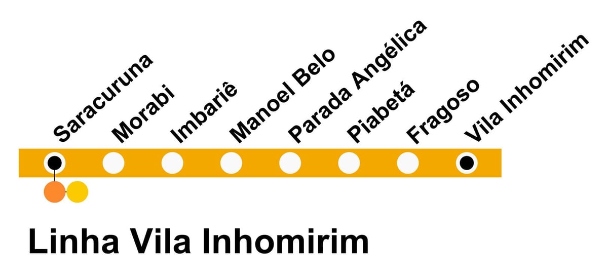 Térkép SuperVia - Line Vila Inhomirim