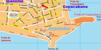 Térkép Arpoador strand