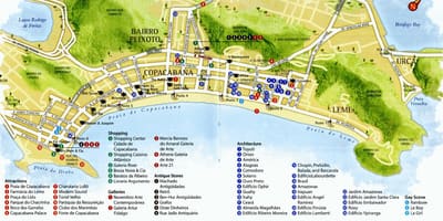 Térkép Copacabana strand