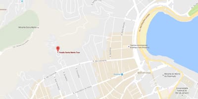 Térkép favela Santa Marta
