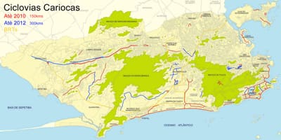Térkép kerékpáros utak, Rio de Janeiro
