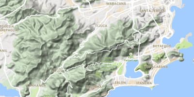 Térkép megkönnyebbülés, Rio de Janeiro