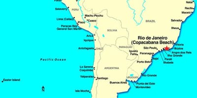 Térkép Rio de Janeiro-ban, Dél-Amerikában