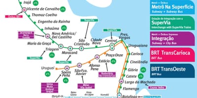 Térkép Rio de Janeiro metró