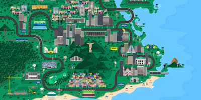 Térkép Rio de Janeiro design