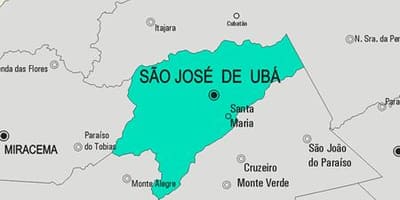 Térkép São José de Ubá önkormányzat
