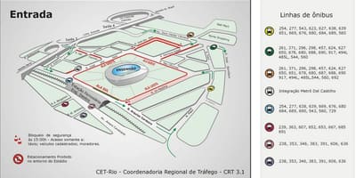 Térkép stadion Engenhão szállítja