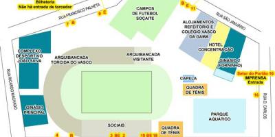 Térkép stadion São Januário