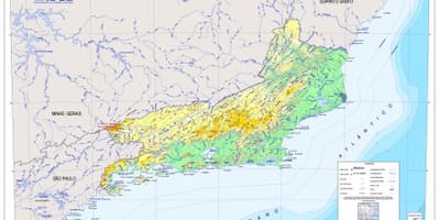 Térkép topográfiai Rio de Janeiro