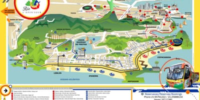 Térkép Turista Busz Rio de Janeiro