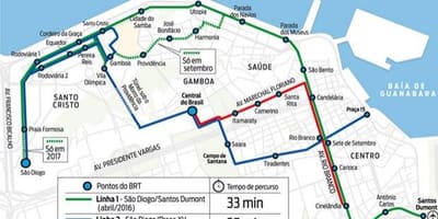 Térkép VLT Rio de Janeiro - 1-es Vonal